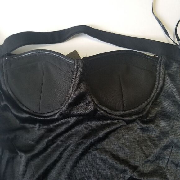 Ciel USA, Black Bodycon Dress Strapless, sz. L - Picture 6 of 6